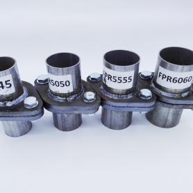 Фланцевое соединение 45 мм, 50 мм, 55 мм и 60 мм на трубе из алюминизированной стали